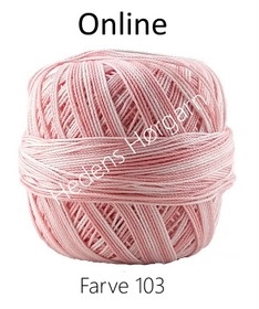 Online hæklegarn nr. 10 farve 103 rosa multi 